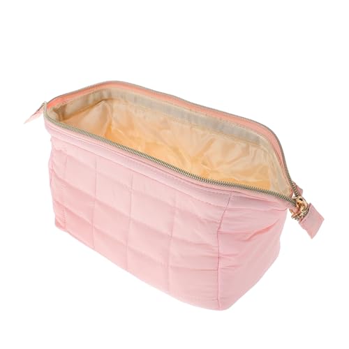 NIYANGLE Reise-Make-up-Tasche Aus Rosa Klein Für Frauen Mit Reißverschluss Aufbewahrungsbeutel Für Toilettenartikel Pinsel Bleistifte Geeignet Für Reisen Und Täglichen Gebrauch von NIYANGLE