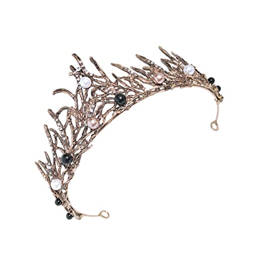 NIYANGLE Barock Kristallkrone Braut Haarschmuck Strass Tiara Damen Hochzeit Stirnband Festlicher Kopfschmuck für Geburtstag Party und von NIYANGLE