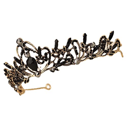 NIYANGLE Barocke Vintage Braut Tiara mit Strass Eleganter Kopfschmuck für Hochzeiten Partys und Besondere Anlässe Damen Diadem Schwarz Stilvolles Brautaccessoire NIYANGLE Barocke Vintage Braut Tiara mit Strass Eleganter Kopfschmuck für Hochzeiten Partys und Besondere Anlässe Damen Diadem Schwarz Stilvolles Brautaccessoire von NIYANGLE