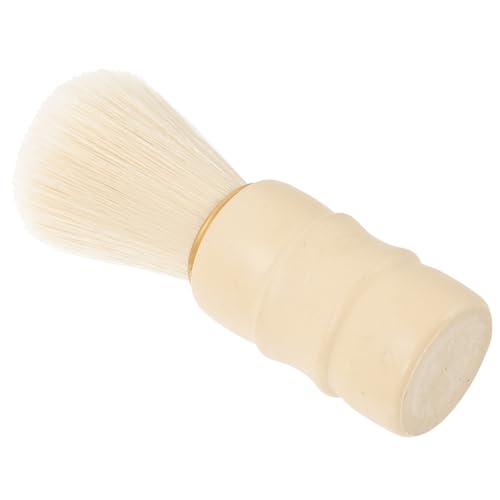 NIYANGLE Bartbürste für Männer Rasierpinsel mit Holzgriff für Bartrasur und Gesichtsreinigung mit Einfachem Standfuß für Hautgefühl und Tägliche Pflege von NIYANGLE