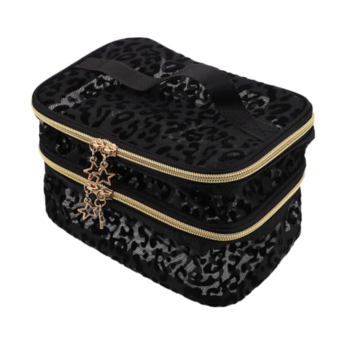NIYANGLE Beflockte Make Up Tasche Organizer Taschen Reise Toilettenartikel Kulturbeutel Mit Mehreren Fächern Kleine Make Up Tasche von NIYANGLE