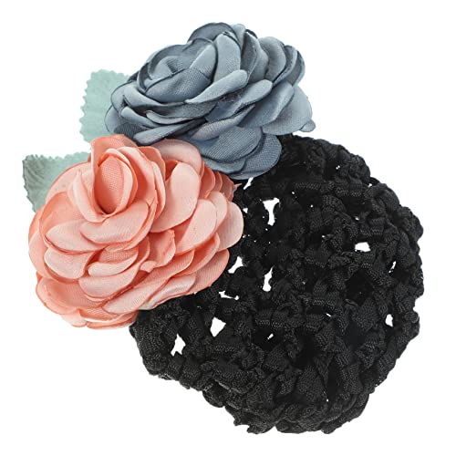 NIYANGLE Blumen-haarbun-netz Für Damen Handgefertigtes Haarschmuck-accessoire Mit Zartem Design Für Formelle Und Anlässe Langlebig Und Charmant von NIYANGLE