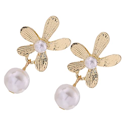 NIYANGLE Blumenohrringe Damen Perlen Ohrstecker Kleine Design Modisch Elegant Alltags Schmuck für Frauen und Mädchen von NIYANGLE