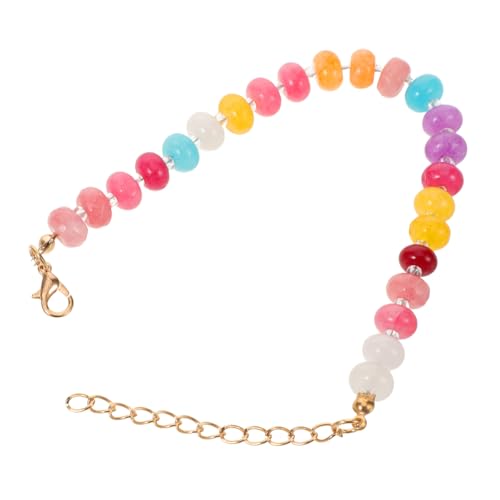 NIYANGLE Boho Beaded Bracelet Damen Elastisches Armband Bunte Synthetiksteine Ethno Strand Schmuck Sommerhandgemacht Abakus Perlen Armband von NIYANGLE