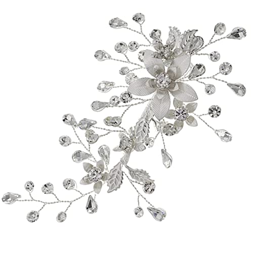 NIYANGLE Rhinestone Haarklammer Mit Blumen-design Für Damen Hochzeits-haaraccessoires Für Brautkleider Partys Und Besondere Anlässe von NIYANGLE