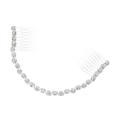 NIYANGLE Braut Haarschmuck Für Frauen Eleganter Haarkamm Mit Kette Und Kristallen Für Hochzeiten Verlobungen Und Besondere Anlässe Einfaches Design Bequem Zu Tragen von NIYANGLE