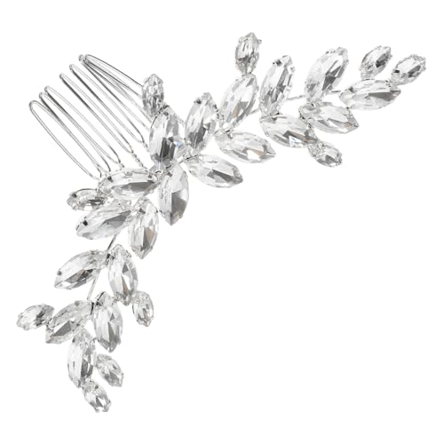 NIYANGLE Braut Haarschmuck Mit Strass Eleganter Haarkamm Für Hochzeiten Und Besondere Anlässe Handgefertigte Haarspange Für Damen Romantisches Accessoire Für Bräute Und Feierlichkeiten von NIYANGLE