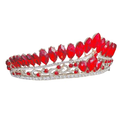 NIYANGLE Braut Tiara Krone mit Strasssteinen Eleganter Haarschmuck für Hochzeiten Partys und Besondere Anlässe Damen Kopfschmuck für Bräute und Prinzessinnen Funkelndes Design von NIYANGLE