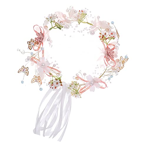 NIYANGLE Brautkranz Haarschmuck Wreath Headband für Hochzeiten Strandpartys und Festivals Realistische Farben Verstellbar und Elegant für Damen Accessoire für Besondere Anlässe von NIYANGLE