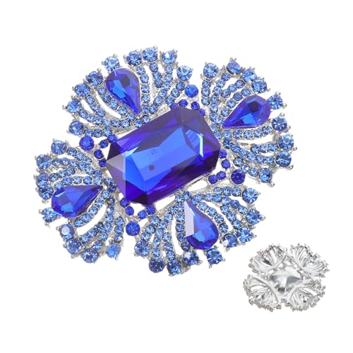 NIYANGLE Anstecknadel in Blumenform Strass-broschennadel Stilvolle Vintage-blumenstrauß-anstecknadel Zarte Damenbrosche Für Jacken Kleider Schals Mäntel von NIYANGLE