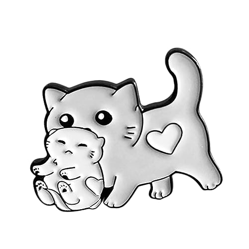 NIYANGLE Katzenbrosche Cartoon Design Lustiger Anstecker Aus Legierung Für Jeans Taschen Und Kleidung Leicht Langlebig Kreative Dekoration Für Tierliebhaber Für Alltag von NIYANGLE