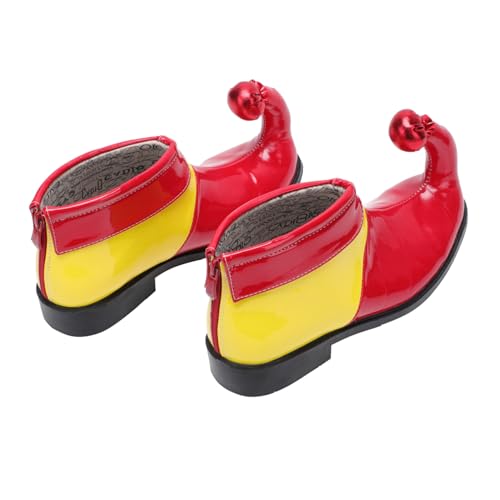 NIYANGLE Bunte Clown Schuhe PU Material Langlebig und Cosplay Kostüm Zubehör für Halloween Karneval Party Erwachsene von NIYANGLE