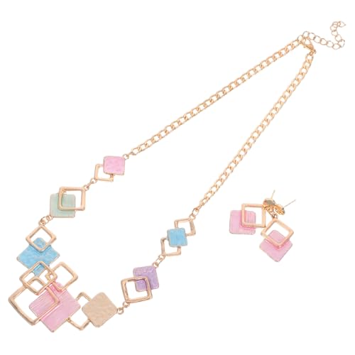 NIYANGLE Buntes Schmuckset Damen Leichtes Kreatives Halsketten Ohrring Candy-farben Modischer Schmuck für Frauen und Mädchen Vielseitig für Alltag Feiern und Besondere Anlässe NIYANGLE Buntes Schmuckset Damen Leichtes Kreatives Halsketten Ohrring Candy-farben Modischer Schmuck für Frauen und Mädchen Vielseitig für Alltag Feiern und Besondere Anlässe von NIYANGLE