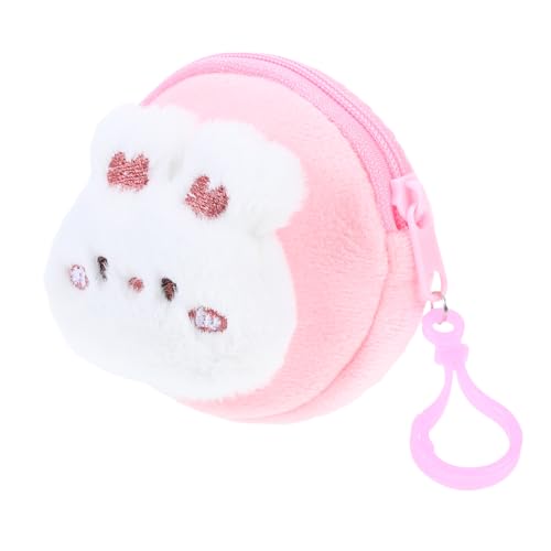 NIYANGLE Purse Plüsch Cartoon Geldbörse Für Mädchen Mini Tiermünzbeutel Niedliche Bunny Form Tragbar Für Studenten Und Mädchen Für Münzen Und Kleine Gegenstände von NIYANGLE