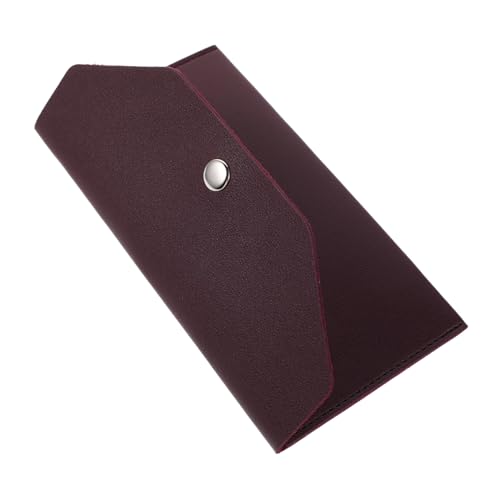 NIYANGLE Cash Envelope Wallet aus Kunstleder mit Kreativem Flip-Design Sicherem Druckknopfverschluss und Vielseitigen Fächern für Karten Münzen und Bargeld Kompakt Leicht für Alltag Reisen von NIYANGLE