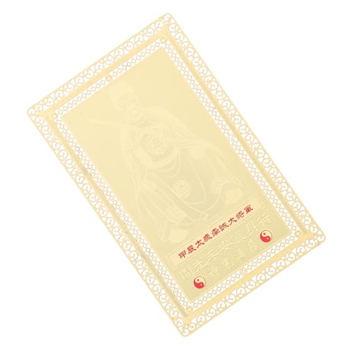 NIYANGLE Chinesische Amulettkarte Für Glück Und Schutz Leicht Tragbar Für Handtasche Oder Geldbörse Kupfer-Design Für Positive Kraft von NIYANGLE