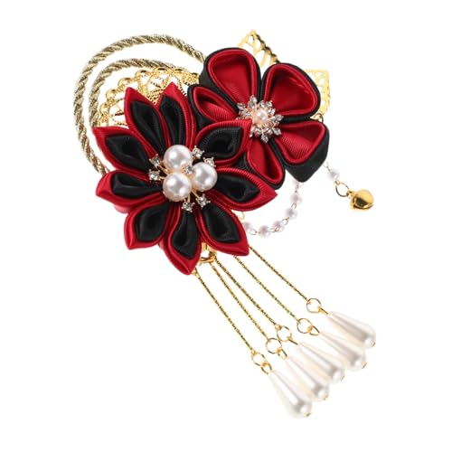 NIYANGLE Chinesische Haarklammer mit Floralem Design und Quaste Antiker Haarschmuck für Damen Komfortabel und Vielseitig Geeignet für Hanfu Kimono und Festliche Anlässe von NIYANGLE