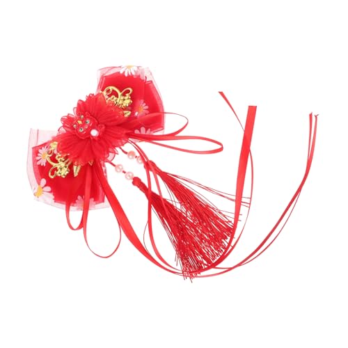 NIYANGLE Chinesischer Haarschmuck Für Mädchen Rotes Fransen-haaraccessoire Mit Eleganter Hanfu- Für Frühlingsfest Und Besondere Anlässe NIYANGLE Chinesischer Haarschmuck Für Mädchen Rotes Fransen-haaraccessoire Mit Eleganter Hanfu- Für Frühlingsfest Und Besondere Anlässe von NIYANGLE