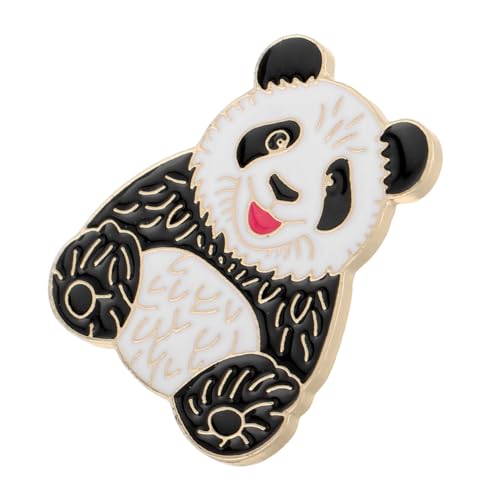 NIYANGLE Chinesischer Panda Brosche Metall Abzeichen Cartoon Design Damen Kleidung Anstecknadel DIY Kultur Schmuck für Hemden Taschen Hüte von NIYANGLE