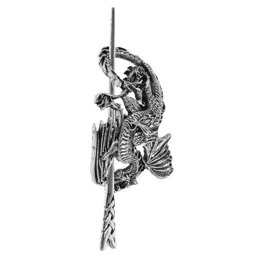 NIYANGLE Chinesisches Haarstab Vintage Haarnadel Wikinger Stil Haarschmuck Haarmanschetten Dutthalter Für Frauen Runde Haarspange Dutt-clips Haar-accessoire von NIYANGLE