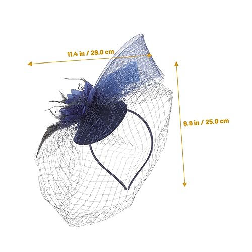 NIYANGLE Damen Fascinator Haarreif mit Mesh und Federn Vintage Kopfschmuck für Hochzeitsgäste Teeparty Cocktail und Abendveranstaltungen Langlebiges Stoffmaterial Modisches Accessoire für von NIYANGLE