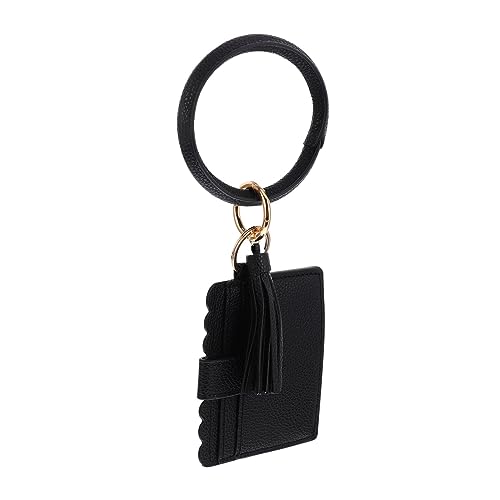 NIYANGLE Damen Geldbörse mit Leopardenmuster aus PU Material Stilvolle Clutch mit Quasten Karten Münzfach Handliches Armband Modische Handtasche für Alltag und Besondere Anlässe von NIYANGLE