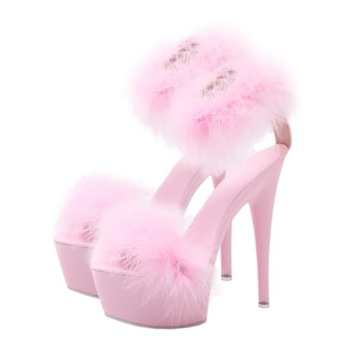 NIYANGLE Damen Sandaletten mit Hohen Absätzen Wasserdichte Plateau Sandaletten in Modische und Rutschfeste Damenschuhe für Sommerpartys und Anlässe von NIYANGLE