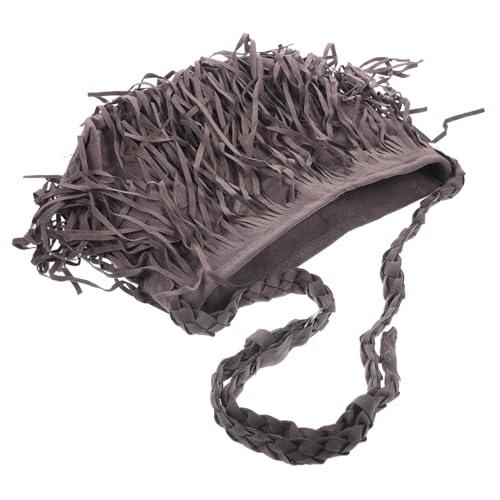 NIYANGLE Damen Tassel Schultertasche Handgefertigte Umhängetasche mit Fransen Große Crossbody Bag aus Kunstleder Modische Tasche für Alltag Arbeit und Freizeit von NIYANGLE