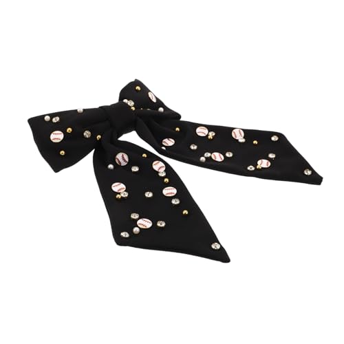 NIYANGLE Haarklammer Mit Strasssteinen Und Schleife Federclip-design Für Damen Glitzernde Haarspange Schwarze Kopfbedeckung Leicht Zu Tragen von NIYANGLE