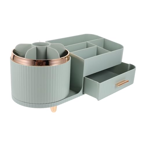 NIYANGLE Desktop Kosmetik Organizer Mit Drehfunktion Aufbewahrungsbox Für Make-up Lippenstift Und Pinsel Multifunktionale Fächer Für Schminktisch Und Badezimmer Sanftem Ohne Deckel NIYANGLE Desktop Kosmetik Organizer Mit Drehfunktion Aufbewahrungsbox Für Make-up Lippenstift Und Pinsel Multifunktionale Fächer Für Schminktisch Und Badezimmer Sanftem Ohne Deckel von NIYANGLE