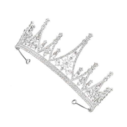 NIYANGLE Eisbergform Krone Haarschmuck mit Strass Hochzeitskrone für Braut Geburtstag Festliche Anlässe Silber Haaraccessoire für Stilvolle Damen und Mädchen von NIYANGLE