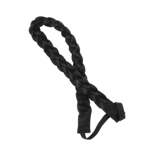 NIYANGLE Elastisches Haarband Mit Geflochtenem Design Für Frauen Stylisches Kopfstück Für Besondere Anlässe Einfach Anpassbar Und Angenehm Zu Tragen Schwarz von NIYANGLE