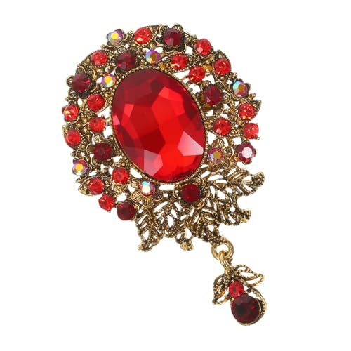 NIYANGLE Elegante Tropfenbrosche Damen Anstecknadel aus Legierung Teardrop Design Kratzfest Glänzend Vielseitig für Blazer Mäntel Kleider Bürouniform Casual Look Modischer Hingucker von NIYANGLE