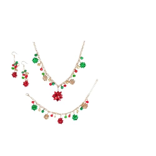 NIYANGLE Elegantes Weihnachts Schmuckset Damen Halskette Ohrringe Armband Blumen Glocken Party Zubehör Festlich Stilvoll Langlebig für Besondere Anlässe NIYANGLE Elegantes Weihnachts Schmuckset Damen Halskette Ohrringe Armband Blumen Glocken Party Zubehör Festlich Stilvoll Langlebig für Besondere Anlässe von NIYANGLE