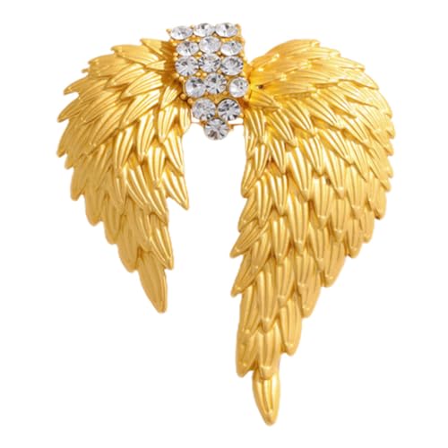 NIYANGLE Engelsflügel Brosche mit Strass Eleganter Anstecker für Kleidung Schals und Hüte Einzigartiges Design Modisches Accessoire für Damen und Herren von NIYANGLE