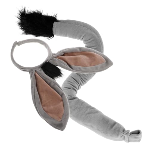NIYANGLE Esel Kostüm Set Mit Esel Ohren Stirnband Für Tier Cosplay Kostüm Geeignet Für Halloween Geburtstag Weihnachten Party von NIYANGLE