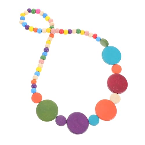 NIYANGLE Ethnische Choker mit Farbenfrohen Holzperlen Handgefertigter Tribal Vielseitiges für Frauen für Anlässe Formelle Events von NIYANGLE