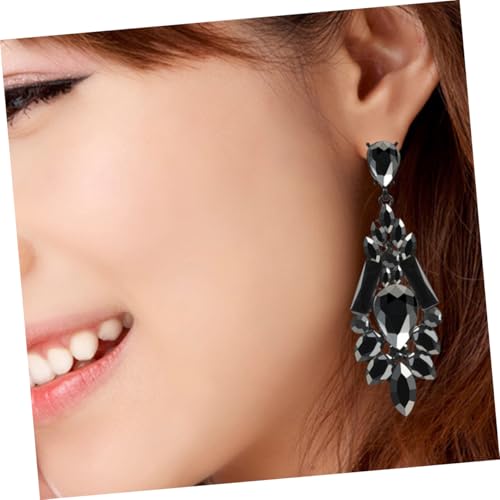 NIYANGLE Extravaganter Ohrschmuck Lange Retro Wasser Tropfen Ohrringe aus Legiertem Material Leicht und Sicher für Damen Party Alltag Schwarz NIYANGLE Extravaganter Ohrschmuck Lange Retro Wasser Tropfen Ohrringe aus Legiertem Material Leicht und Sicher für Damen Party Alltag Schwarz von NIYANGLE