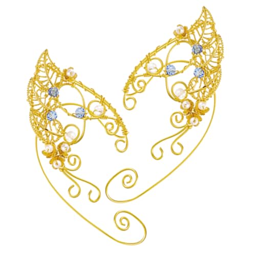NIYANGLE Fairy Ear Ohrclips für Damen Handgefertigte Nickelfreie Legierung Leichte nicht Durchbohrte Ohrringe Zarte Ohrmanschetten Eleganter Schmuck für Hochzeit Party und Cosplay NIYANGLE Fairy Ear Ohrclips für Damen Handgefertigte Nickelfreie Legierung Leichte nicht Durchbohrte Ohrringe Zarte Ohrmanschetten Eleganter Schmuck für Hochzeit Party und Cosplay von NIYANGLE