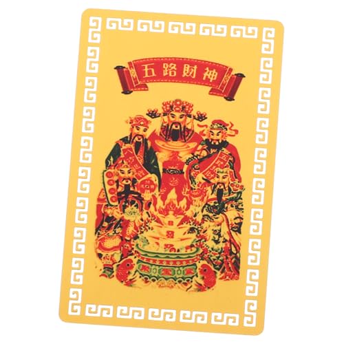 NIYANGLE Feng Shui Reichtum Amulettkarte Chinesische Glückskarte Langlebige Glücksbringer für Wohlstand Handliches Design für Geldbörse und Alltag Dekoratives Glückssymbol von NIYANGLE