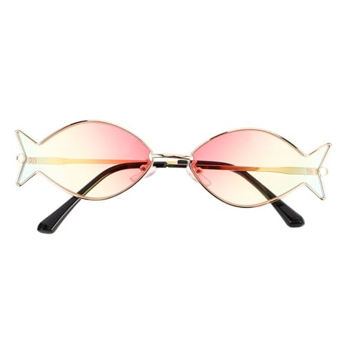 NIYANGLE Fischförmige Sonnenbrille für Strand und Party Leichtes Uv-schutz-accessoire Lustige Hawaii Foto-requisiten Modische Bunte Sonnenbrille für Sommer und Freizeit von NIYANGLE