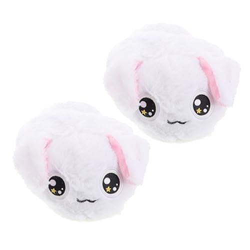 NIYANGLE Flauschige Hausschuhe Damen mit Großen Beweglichen Ohren Warme Baumwoll Pantoletten Rutschfeste Sohle Kuschelige Kaninchen Design Slipper für Drinnen im Schlafzimmer von NIYANGLE