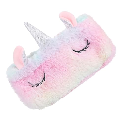 NIYANGLE Flauschiger Plüsch Stiftetui für Mädchen Reise Kosmetik Organizer Multifunktionale Aufbewahrungstasche für Schreibwaren Geldbörse und Handy Waschbar und Langlebig mit Glattem von NIYANGLE