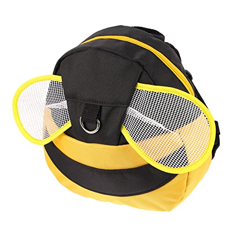 NIYANGLE Form Schultasche Für Junge Mädchen Mit Zugseil Cartoon-Rucksack Anti-Verlust-Schulrucksack Gelb Reiserucksack Für Glatte Nähte Verstellbarer Schultergurt von NIYANGLE