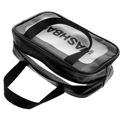 NIYANGLE Frosted Kosmetiktasche Transparent Handheld Make Up Organizer für Damen Praktische Aufbewahrung für Persönliche Pflegeprodukte für Reisen von NIYANGLE