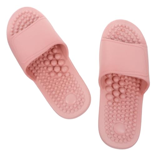 NIYANGLE Fußmassage Hausschuhe Damen Open toe Massagepunkte Fußpflege Sandalen Rutschfeste Pantoletten für Zuhause und Bad der Durchblutung und Entspannung von NIYANGLE