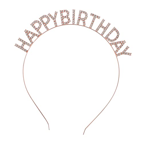 NIYANGLE Sparkly Rhinestone Haarreif Für Geburtstagsfeiern Haarschmuck-accessoire Für Erwachsene Für Und Goldfarbe Langlebig Und Zu Tragen von NIYANGLE