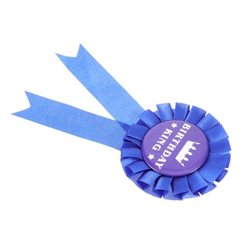 NIYANGLE Geburtstagsbrosche Herren Langlebig Blau Gold Metallstoff Anstecknadel Modisch Wiederverwendbar Partydeko für Geburtstag Feier Hochzeit von NIYANGLE