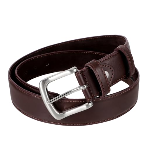 NIYANGLE Geldbörse Gürtel Mit Versteckter Tasche Pu Reisegürtel Mit Reißverschluss Für Bargeld Und Wertsachen Sicherer Anti-diebstahl Gürtel Für Männer Braun von NIYANGLE