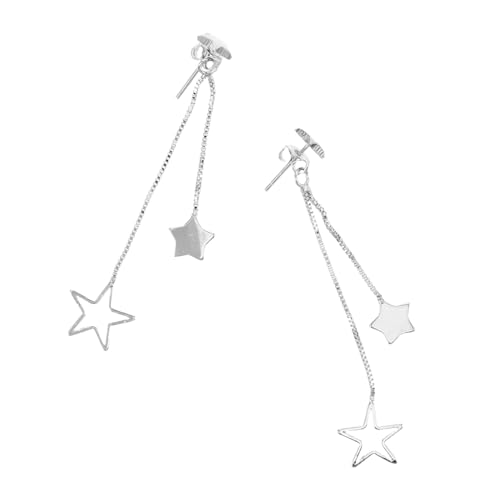 NIYANGLE Geometrische Stern Ohrringe mit Langen Quasten Handgefertigte Damen Ohrhänger Statement Ohrringe Sicherer Halt Mittellange zur Betonung Gesichts Boho Schmuck für Besondere Anlässe von NIYANGLE